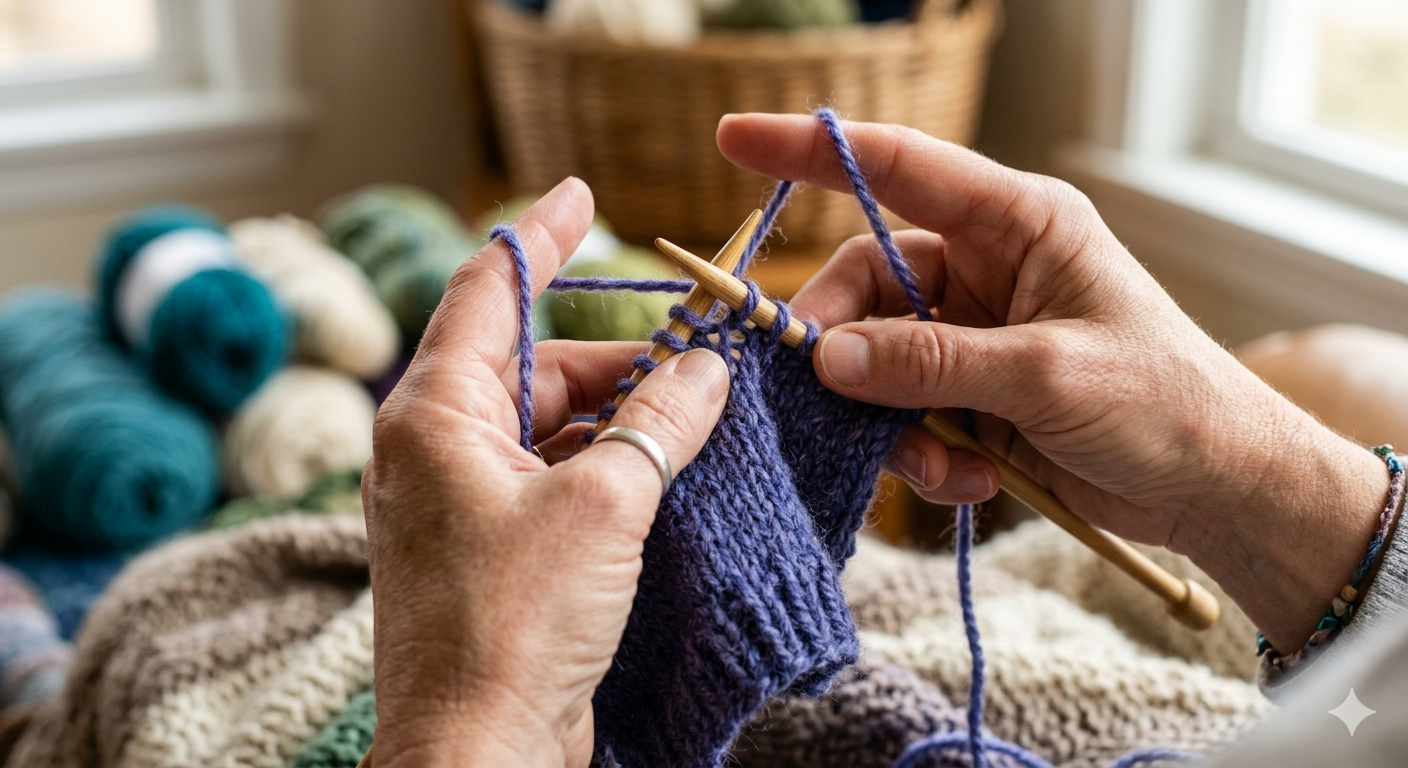 Knitting closeup